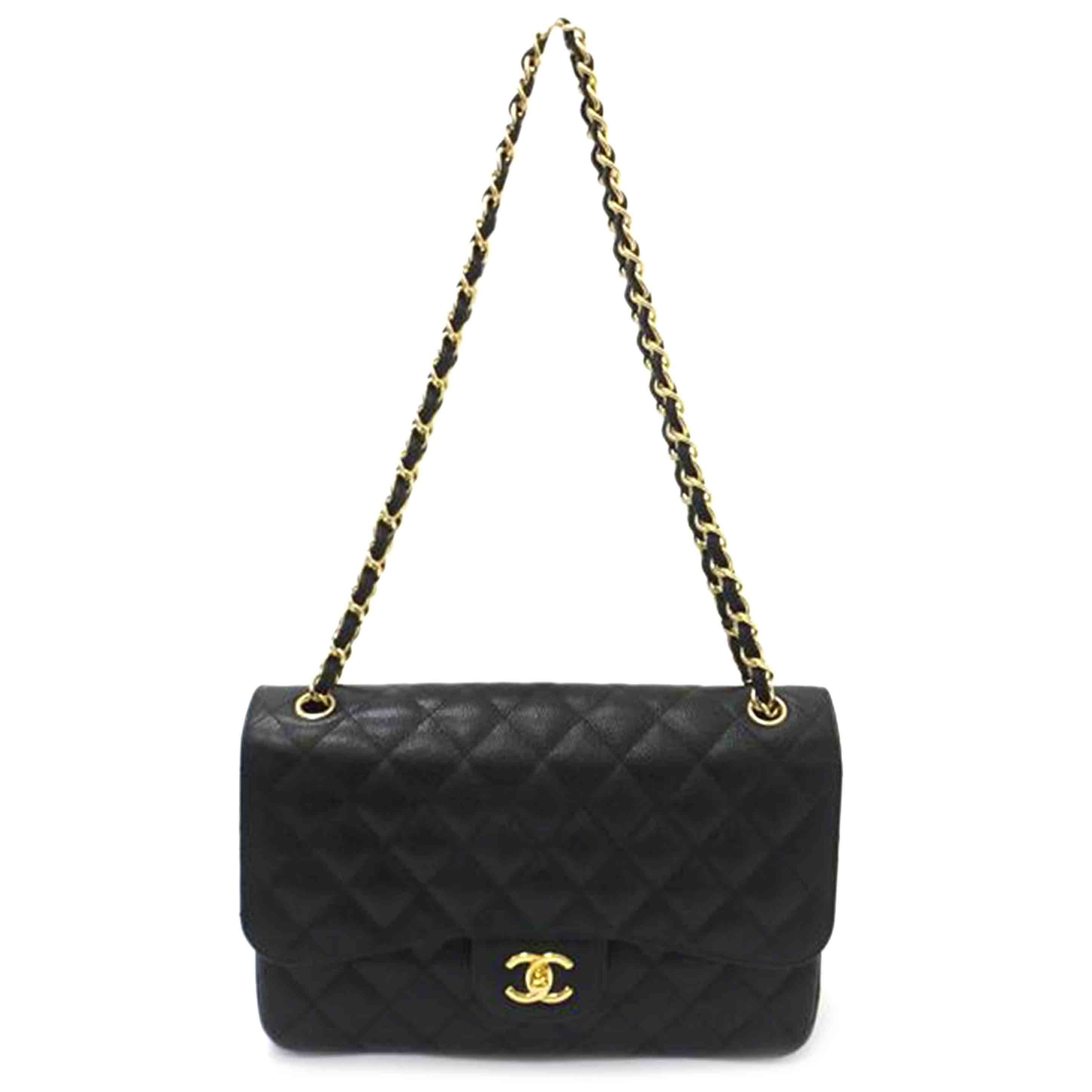 CHANEL シャネル/マトラッセWフラップ30キャビアスキンチェーンショルダー/GD/A58600//193*****/Aランク/88