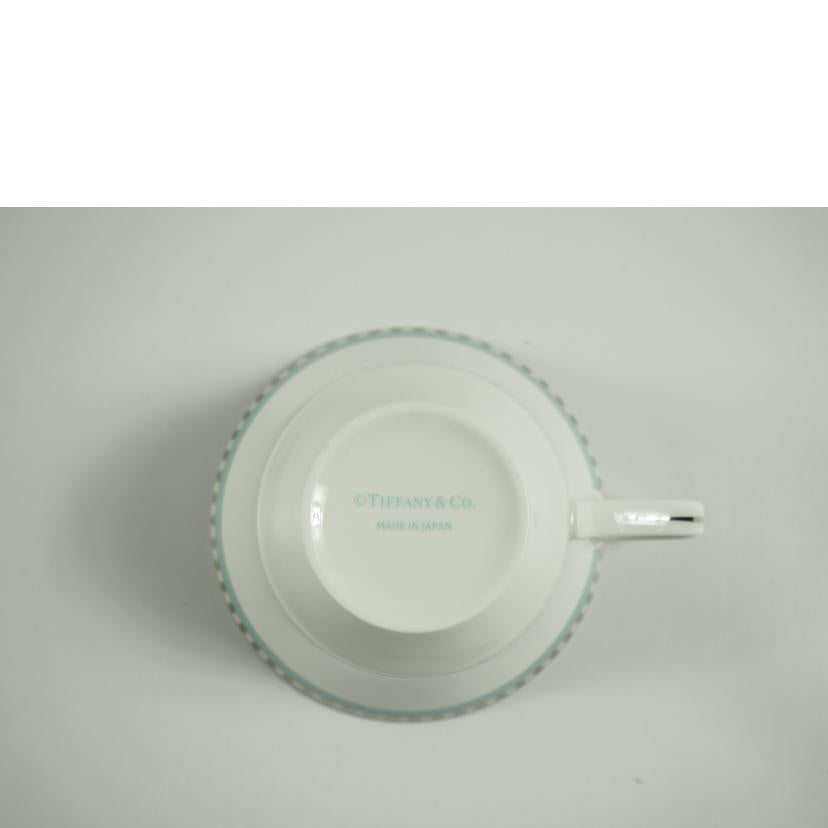 TIFFANY&Co. ティファニー/プラチナブルーバンド ペアカップ&ソーサー//SAランク/79