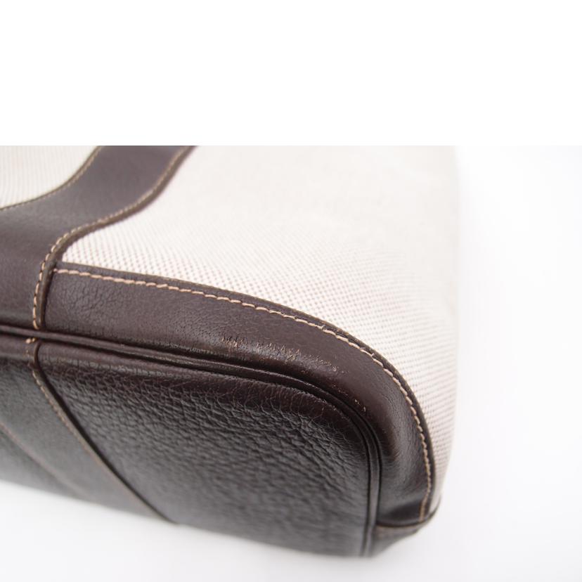 HERMES エルメス 2006年頃製造 トートバッグ 手提げ 肩掛け キャンバス レザー/ガーデンパーティPM/トワルアッシュ×レザー//口J刻印(2006)/Bランク/69