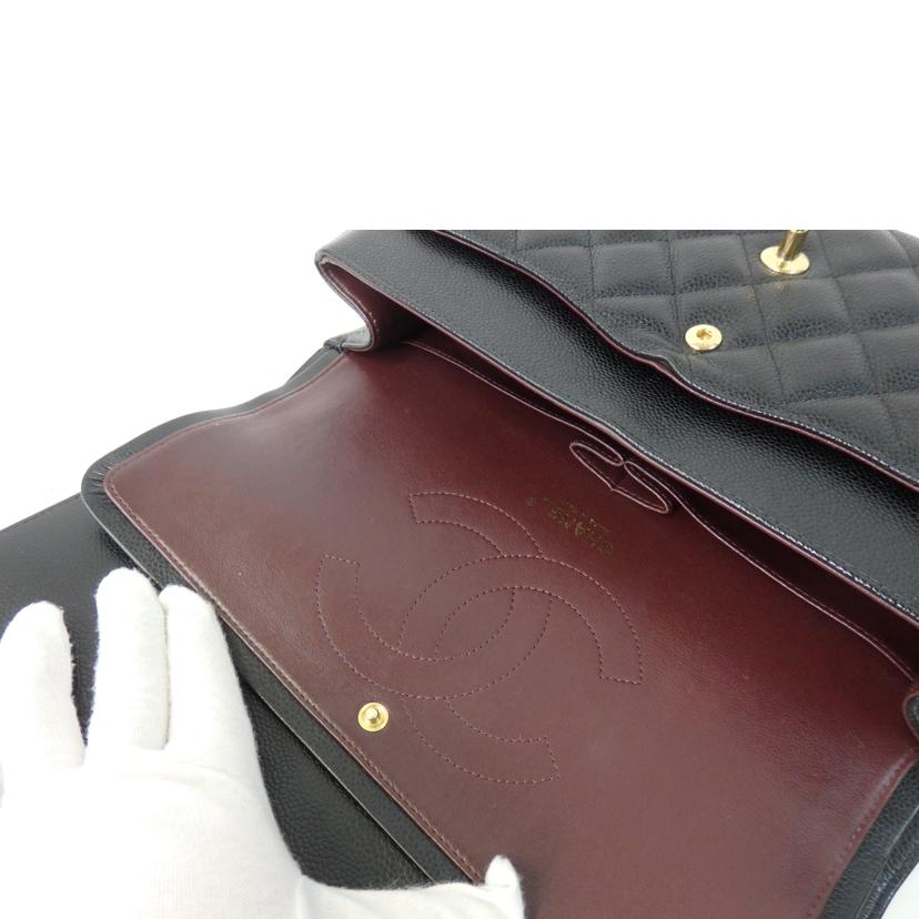 CHANEL シャネル/マトラッセWフラップ30キャビアスキンチェーンショルダー/GD/A58600//198*****/Aランク/84