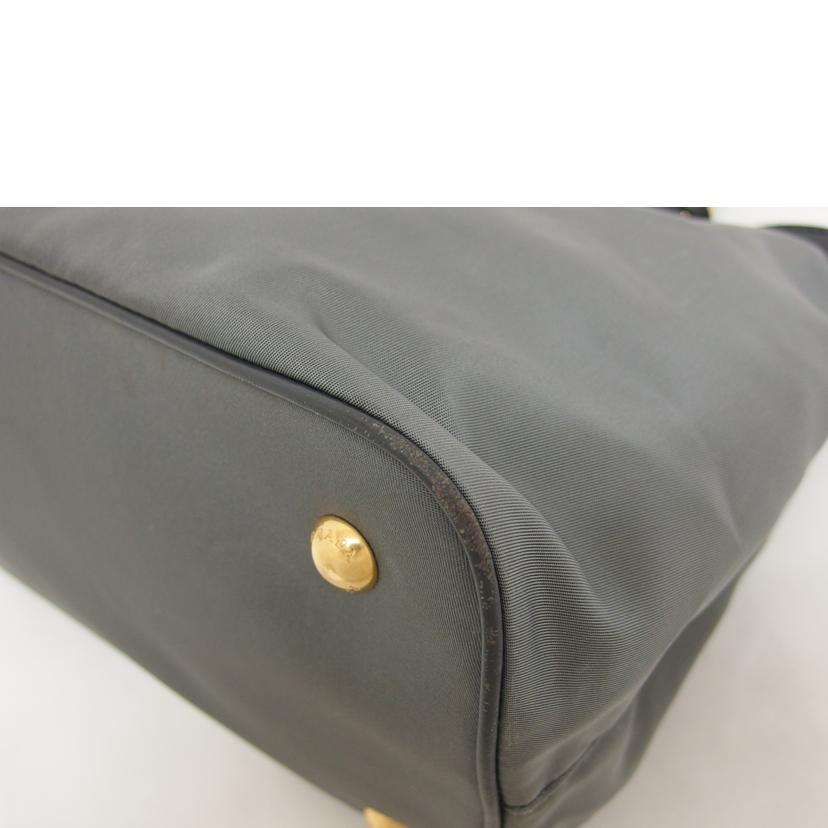 PRADA プラダ ハンドバッグ/ナイロン2WAYショルダーバッグ/グレー//203/Bランク/04