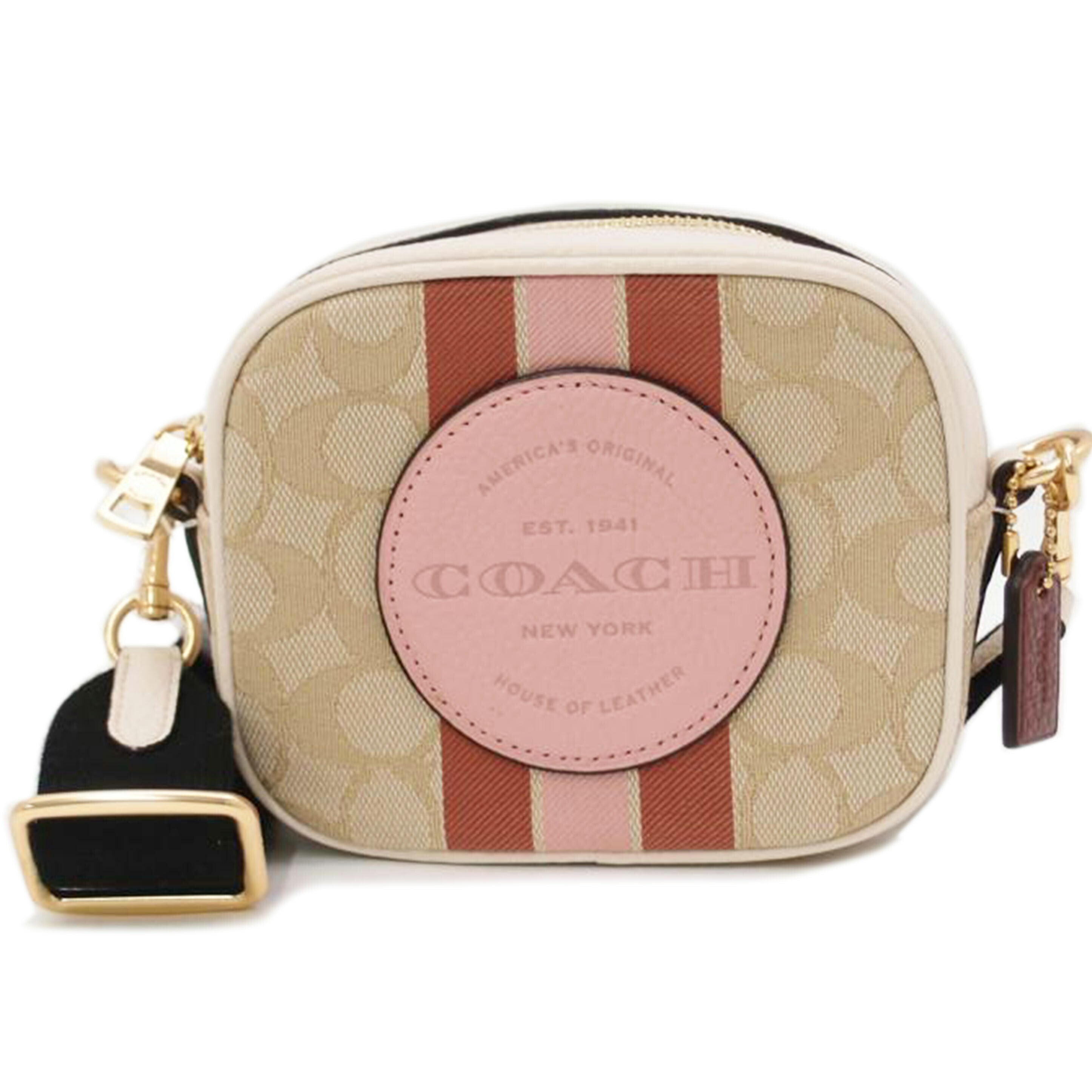 COACH コーチ 白 プレゼント レディース/シグネチャーミニデンプシーストライプショルダー/ホワイト/7057//E2111/Sランク/69