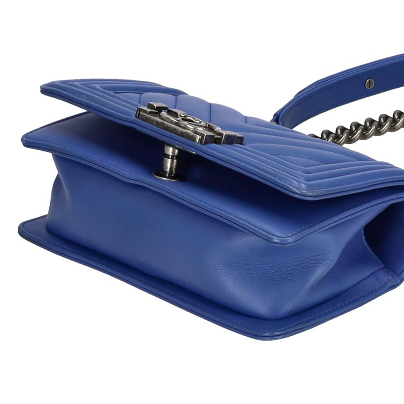 CHANEL シャネル/ボーイシャネル/Vステッチチェーンショルダー/ブルー//224*****/ABランク/75