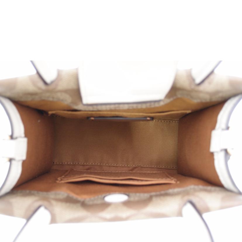 COACH コーチ トート ショルダー 斜め掛け 白 レディース/シグネチャー・ミニキャリー2wayハンド/ホワイト/5693//G2139/SAランク/69