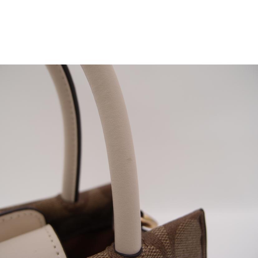 COACH コーチ トート ショルダー 斜め掛け 白 レディース/シグネチャー・ミニキャリー2wayハンド/ホワイト/5693//G2139/SAランク/69