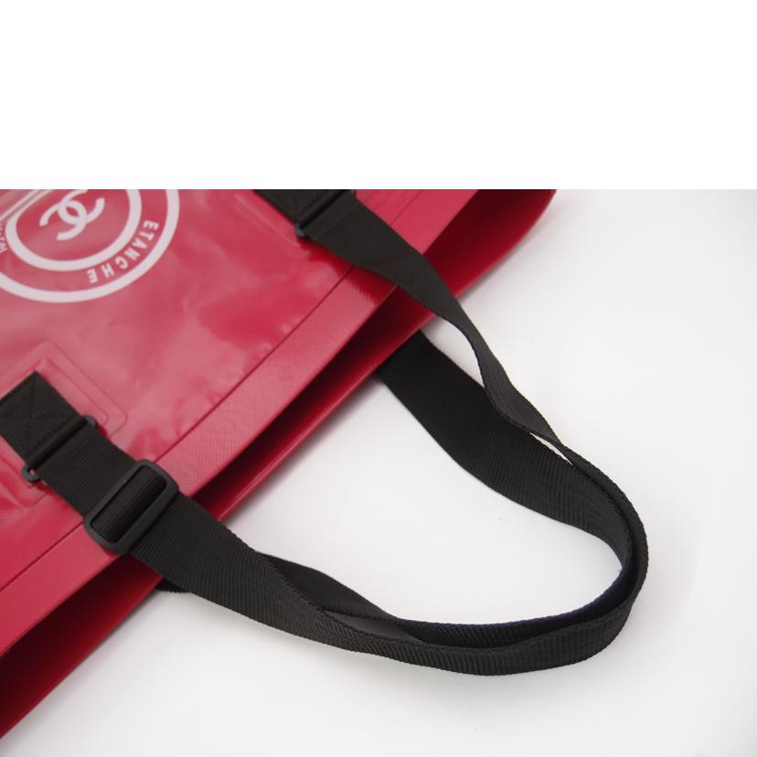 CHANEL シャネル 防水 ETANCHE 赤/ココマーク・ビニールトート/レッド//6012011/ABランク/69