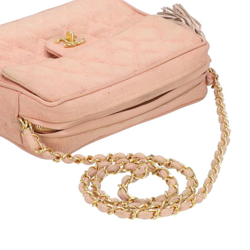 CHANEL シャネル/ヴィンテージ/マトラッセ/リネンフリンジチェーンショルダー/Gカード//285****/Cランク/09