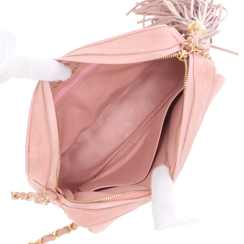 CHANEL シャネル/ヴィンテージ/マトラッセ/リネンフリンジチェーンショルダー/Gカード//285****/Cランク/09