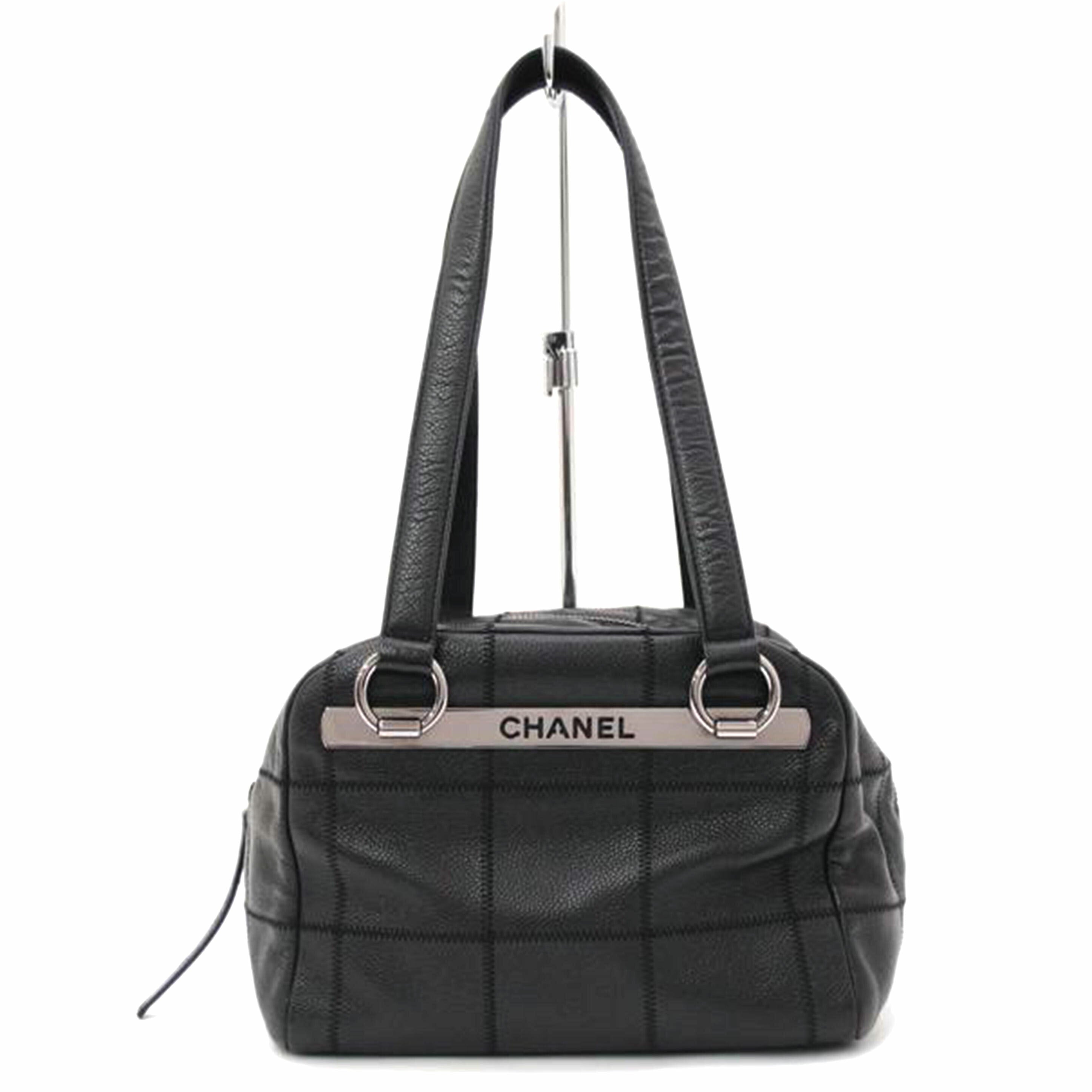 CHANEL シャネル/ソフトキャビアスキン・チョコバーボストン/ブラック/A26135//9978505/Aランク/69