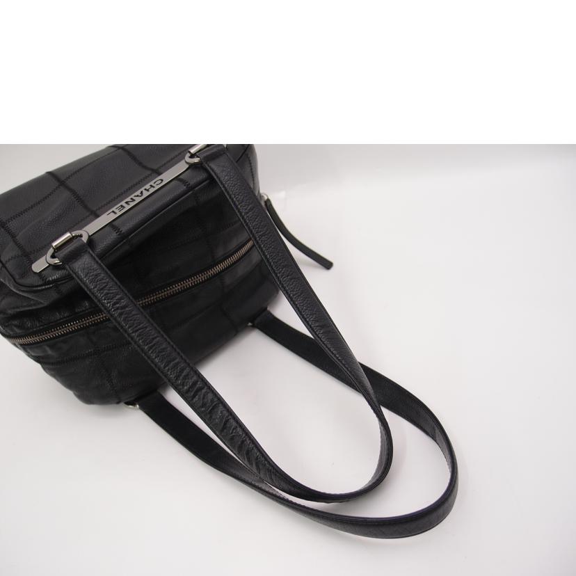 CHANEL シャネル/ソフトキャビアスキン・チョコバーボストン/ブラック/A26135//9978505/Aランク/69