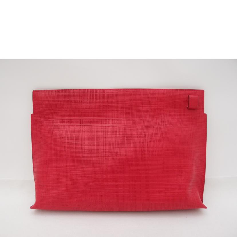 LOEWE ロエベ クラッチバッグ セカンドバック レザー 赤 レディース/アナグラムTポーチ/レッド//061**/SAランク/69
