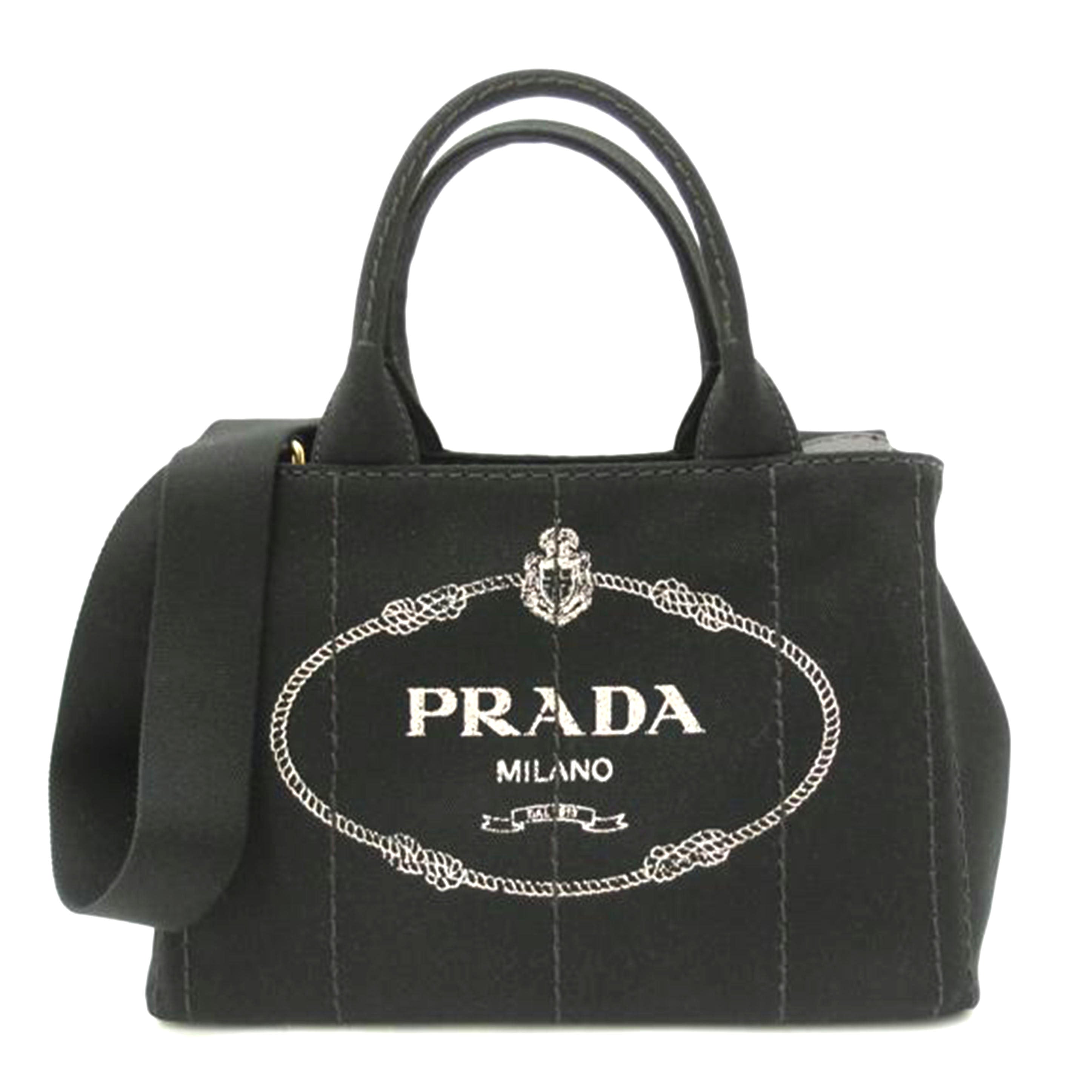PRADA プラダ トートバッグ ショルダー 手提げ 肩掛け 黒 レディース/カナパミニトート2way/ブラック/1BG439//204/Aランク/69