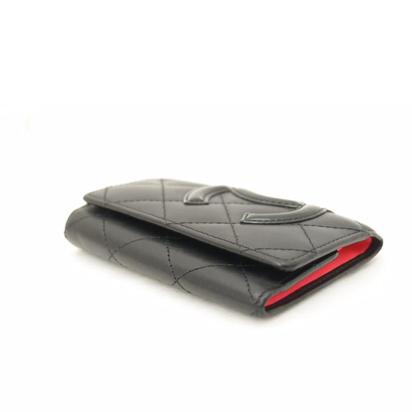 CHANEL シャネル キーリング エナメル 黒×ピンク レディース/カンボンライン6連キーケース/ブラック/A26723//193*****/ABランク/69