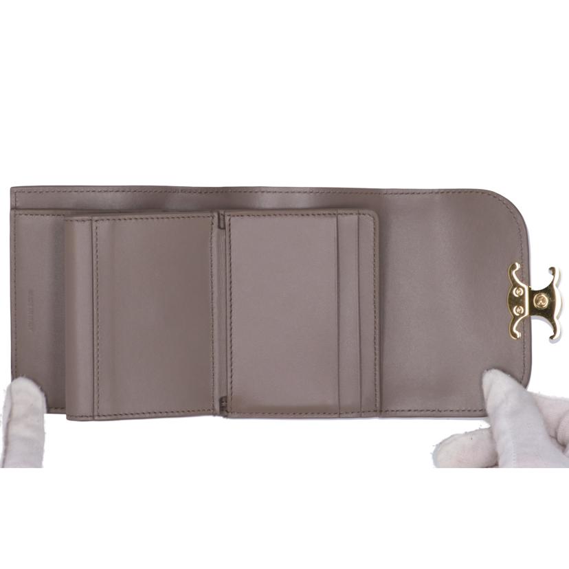 CELINE セリーヌ/トリオンフスモールフラップウォレット/10D783DPV.10BL//S.TG.3282/Aランク/75