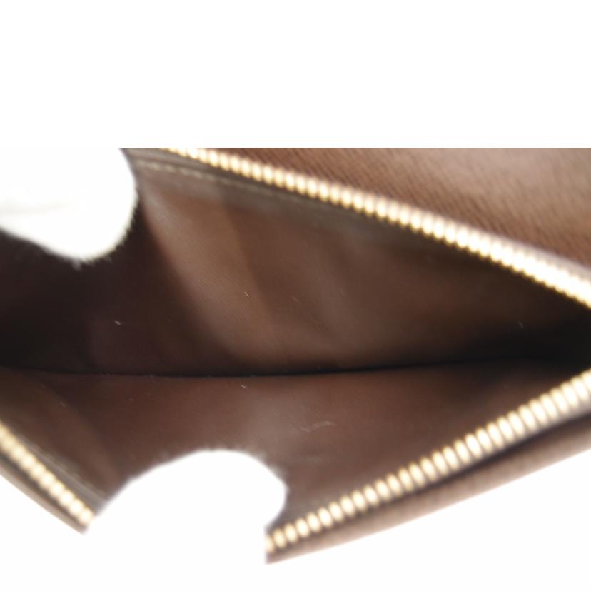 LOUIS VUITTON ルイ・ヴィトン 二つ折り 長財布 市松模様 茶 メンズ /ポルトフォイユ・ブラザ/ダミエ・エベヌ/N60017//SP1077/Aランク/69