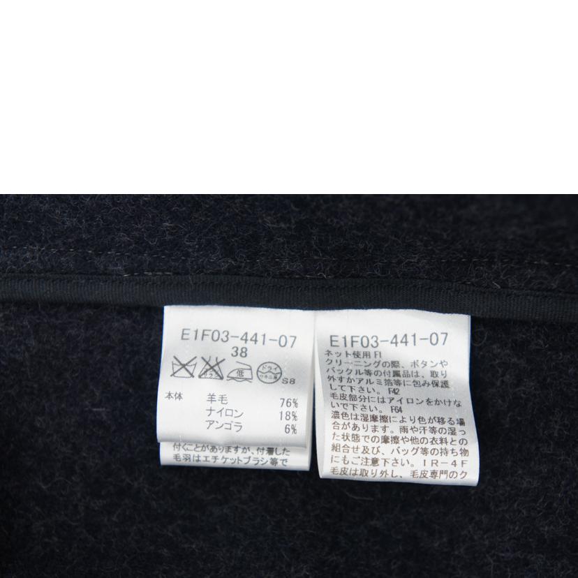 BURBERRY BLUE LABEL バーバリーブルーレーベル/ファー付きジップコート/E1F03-441-07//Aランク/75