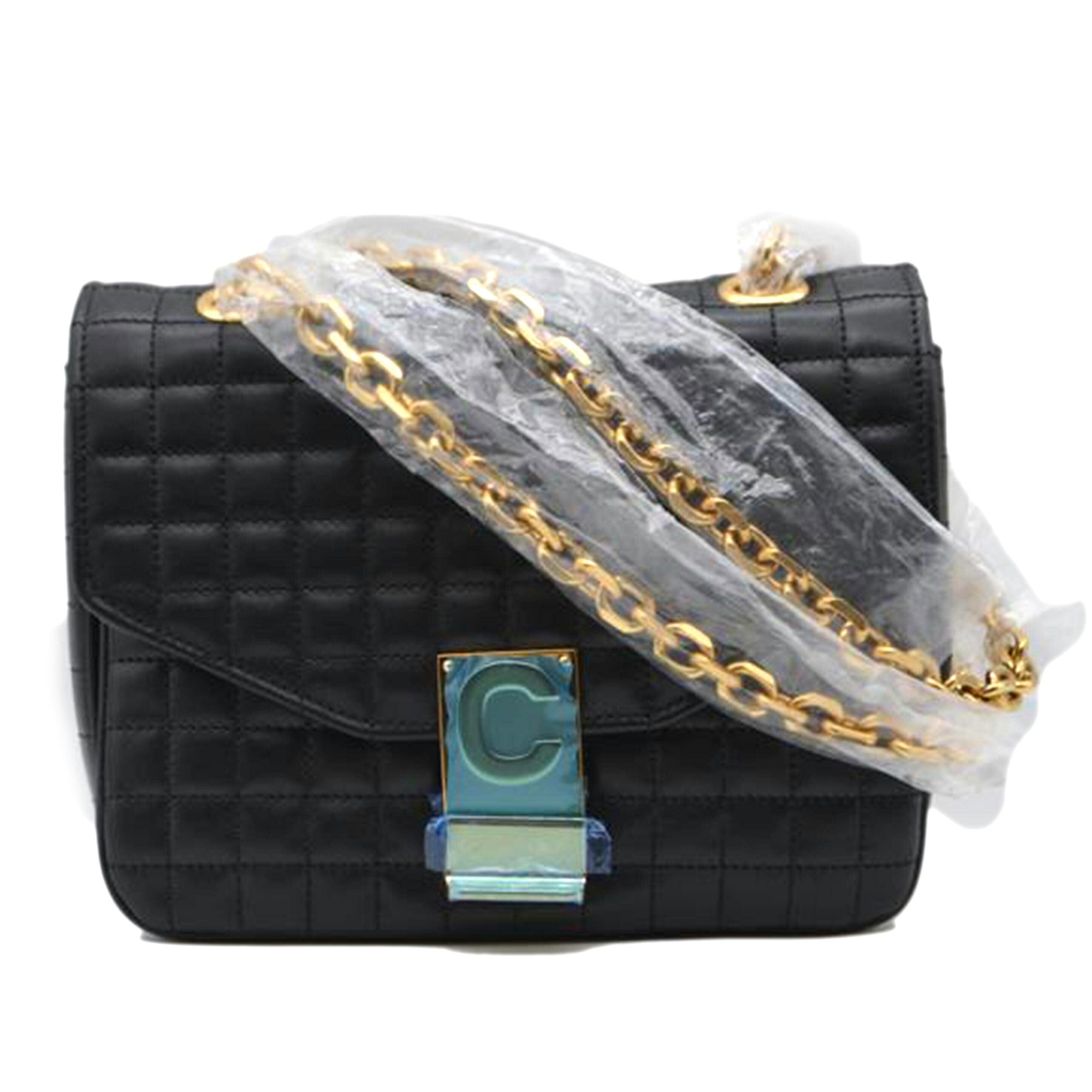 CELINE セリーヌ/スモールCセーキルティングチェーンショルダー/CE188403//U-CU-0159/Sランク/89