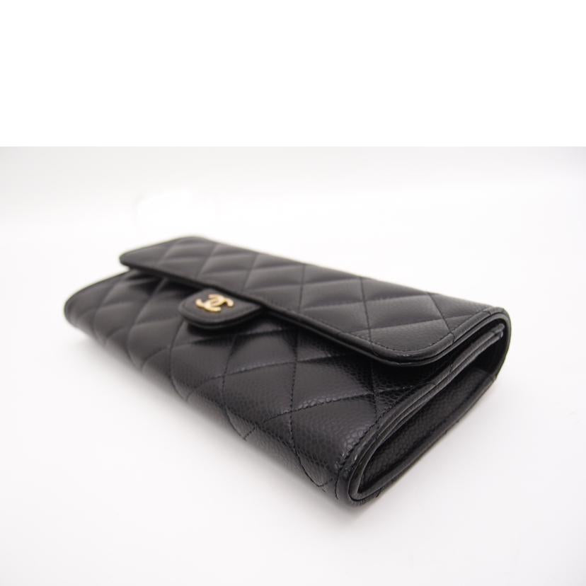 CHANEL シャネル 長財布 ココマーク /キャビアスキン・クラシックロングウォレット/ブラック/AP0241//HJJTH700/SAランク/69