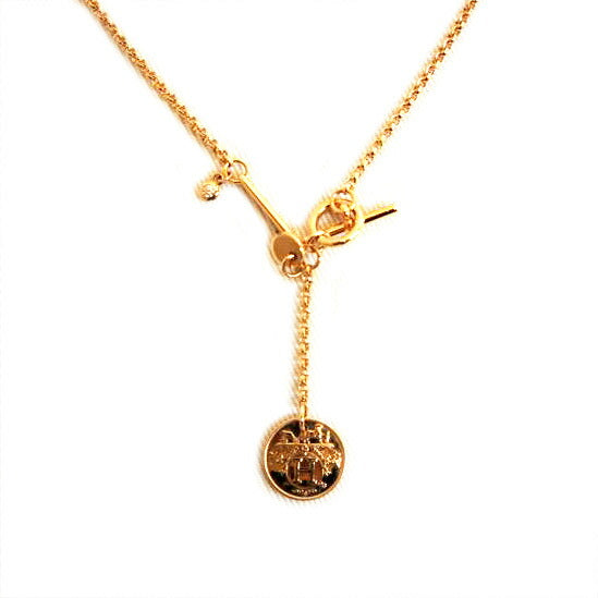 HERMES エルメス/K18PGエクスリブリスPM/ネックレス/H120344B//22C057948/Aランク/92