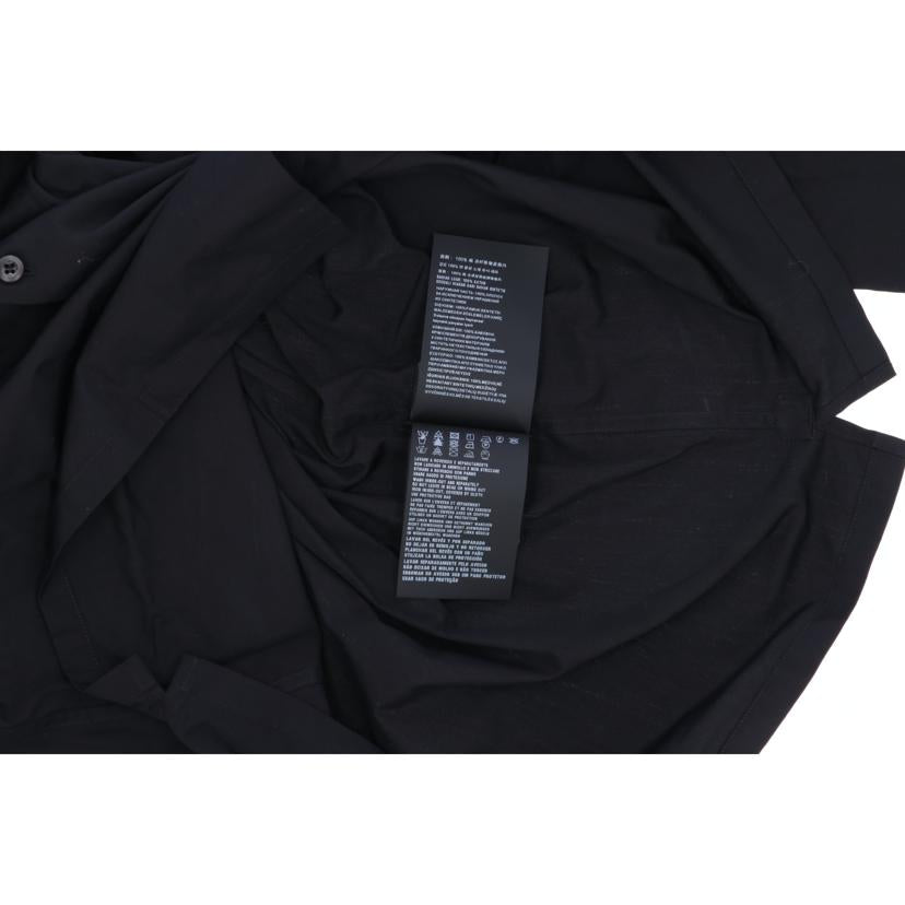プラダ PRADA ブラックコットン長袖シャツ メンズ サイズ40/ブラックコットン長袖シャツ/UCN412//SAランク/37