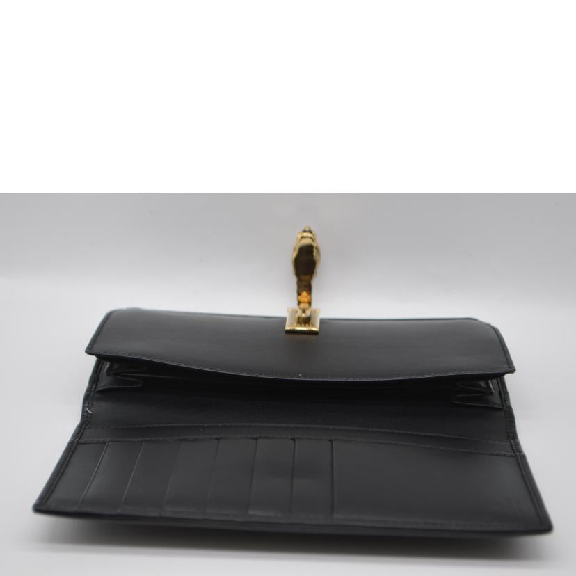 GUCCI グッチ/タイガーヘッドクリップスェードレザー長財布/035・2149・2190//Aランク/89