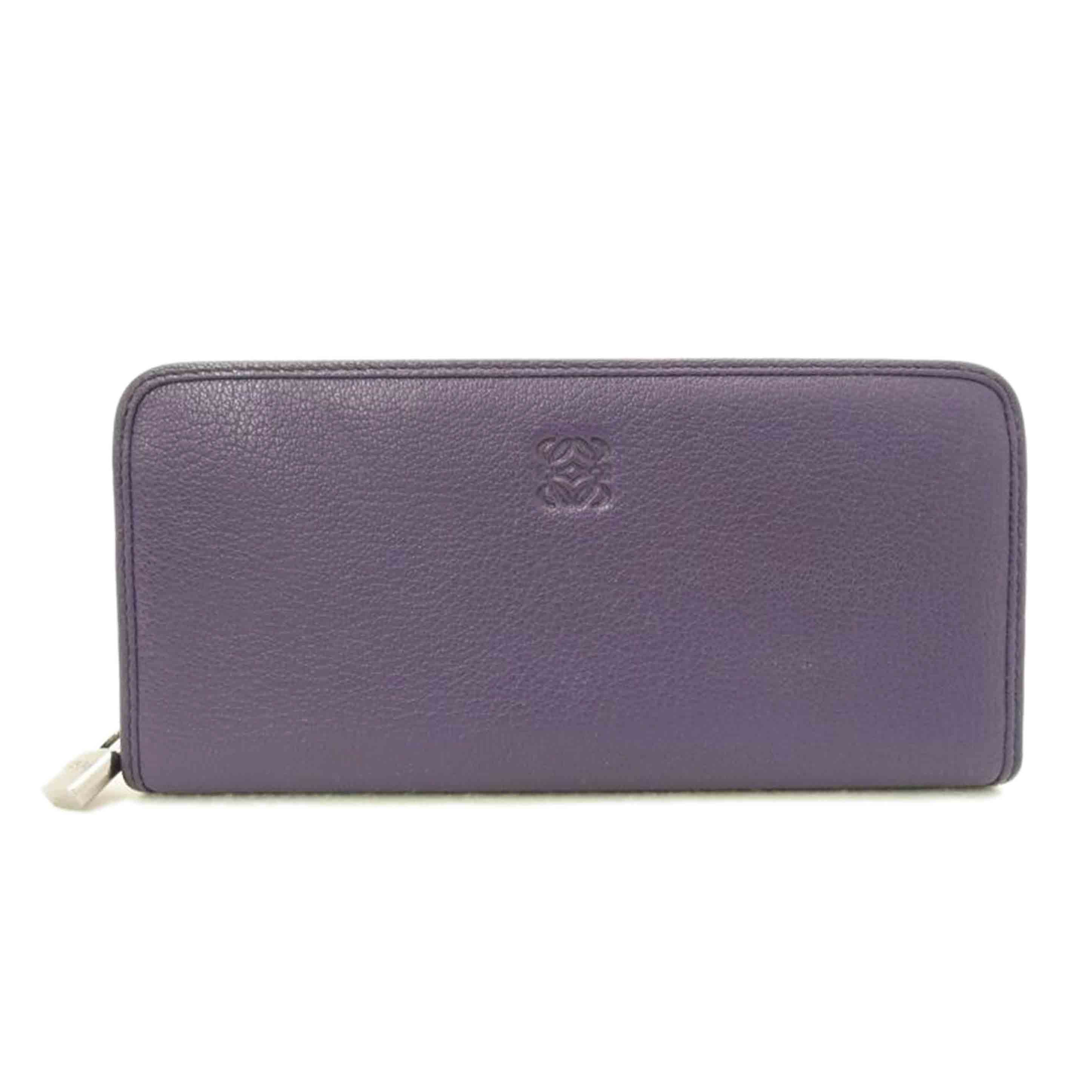 ＬＯＥＷＥ ロエベ　紫　レディース　シルバー金具/アマソナラウンドファスナー長財布／パープル/113.95.F13//SAランク/69