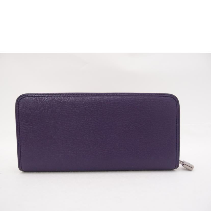 LOEWE ロエベ 紫 レディース シルバー金具/アマソナラウンドファスナー長財布/パープル/113.95.F13//SAランク/69