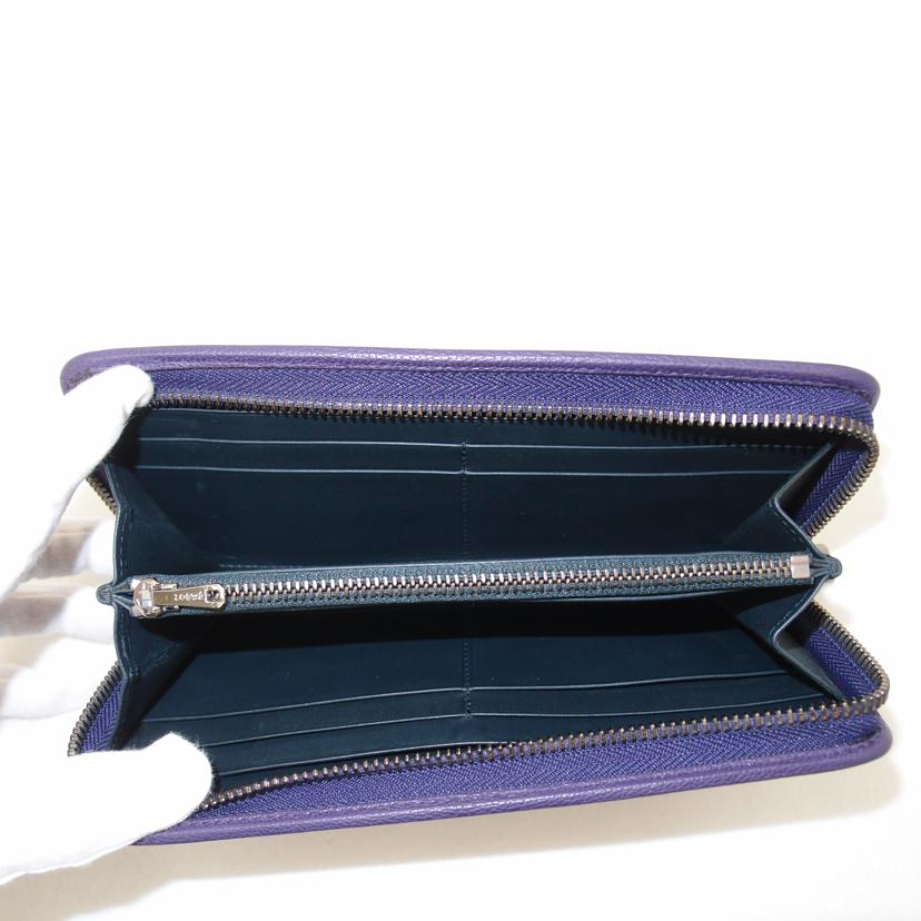 LOEWE ロエベ 紫 レディース シルバー金具/アマソナラウンドファスナー長財布/パープル/113.95.F13//SAランク/69