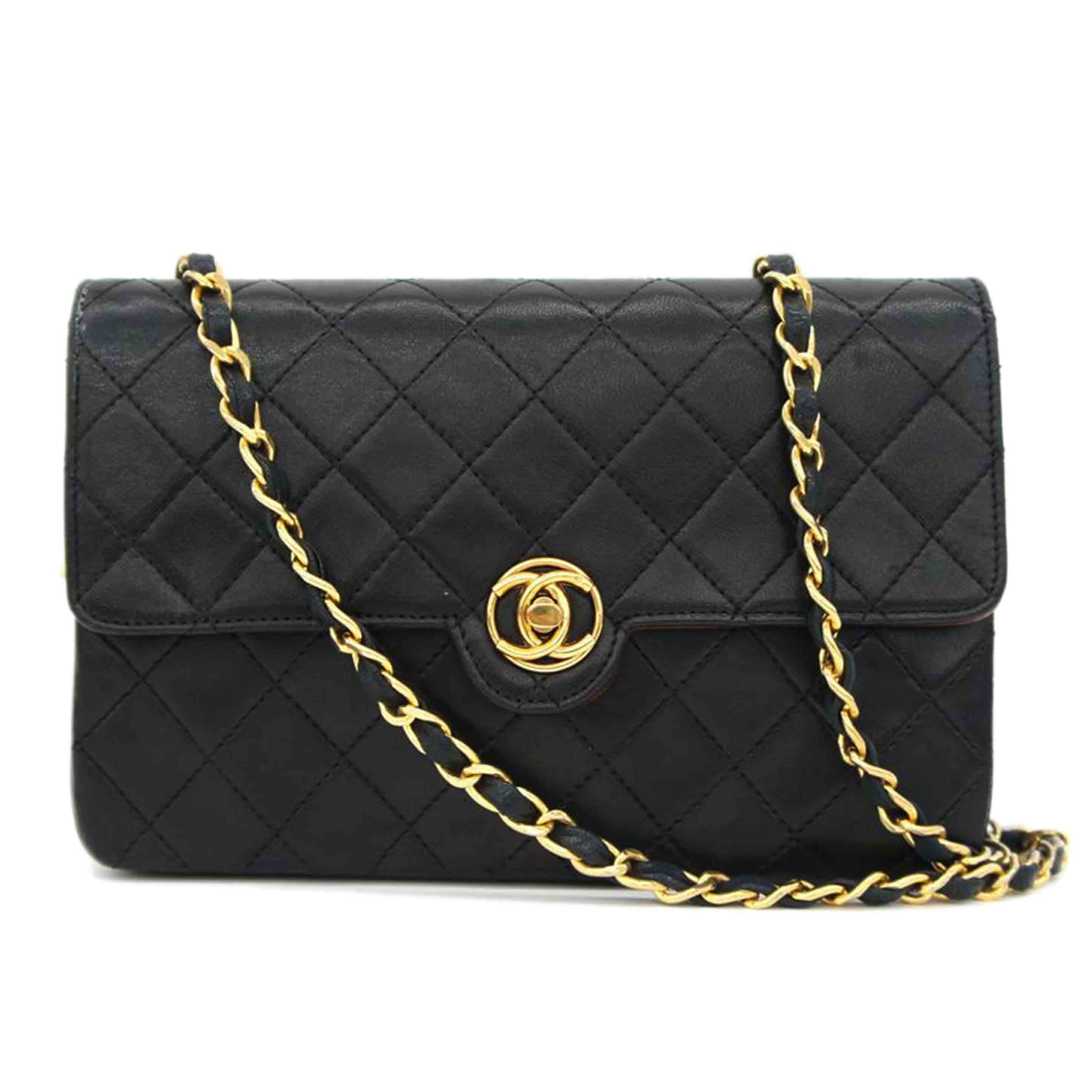 CHANEL シャネル/ヴィンテージ/マトラッセターンロックチェーンショルダー/GD金具/012****/ABランク/75