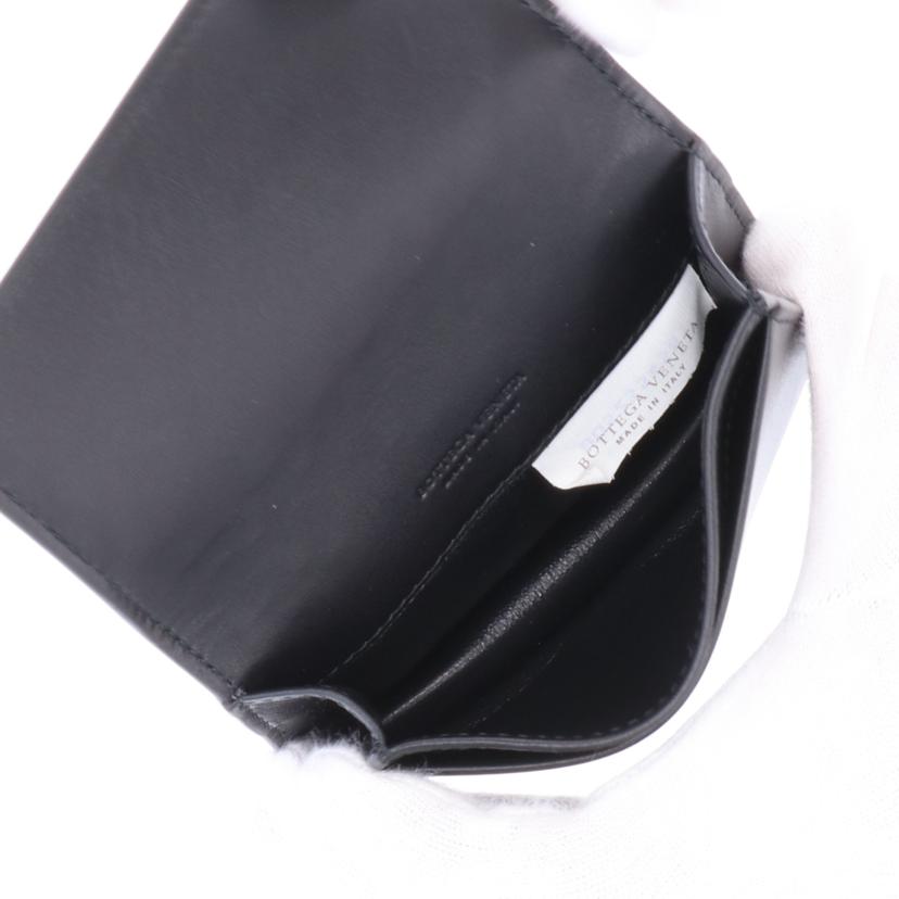 BOTTEGA VENETA ボッテガヴェネタ 財布 小物 名刺入れ レザー メンズ ブラック 黒/イントレチャートカードケース//B05235458I/Aランク/75