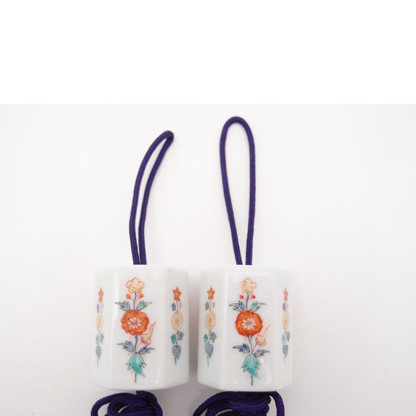 十四代 柿右衛門/錦唐花文 風鎮//Aランク/69