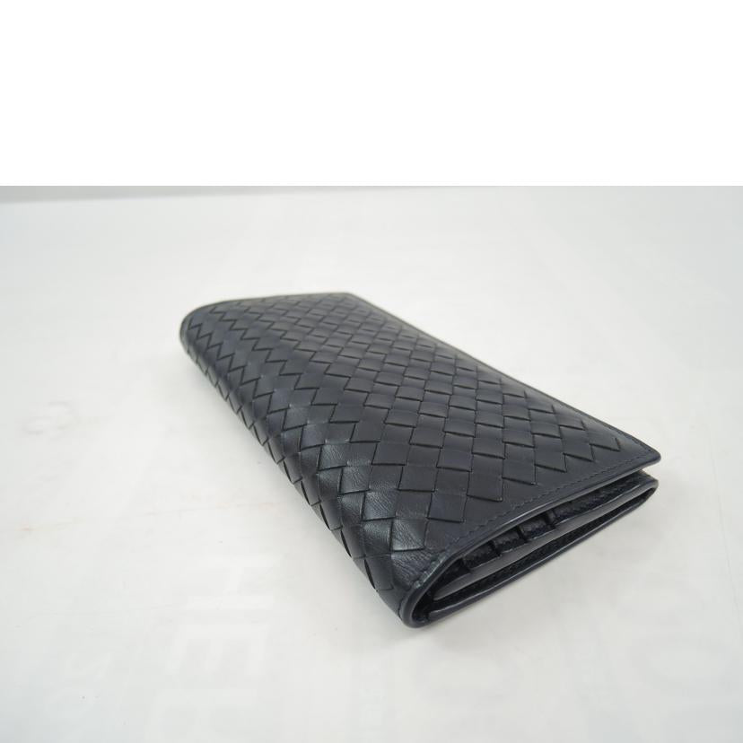 BOTTEGA VENETA ボッテガヴェネタ/イントレチャート二つ折り長財布/ネイビー/156819-V//ABランク/06
