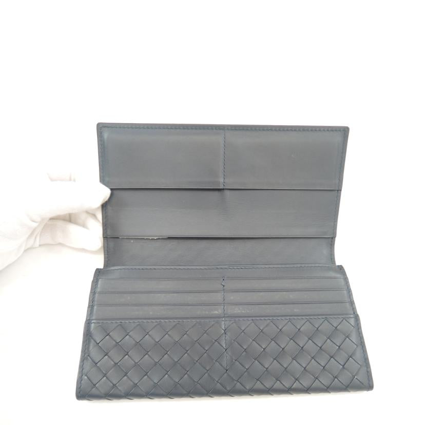 BOTTEGA VENETA ボッテガヴェネタ/イントレチャート二つ折り長財布/ネイビー/156819-V//ABランク/06