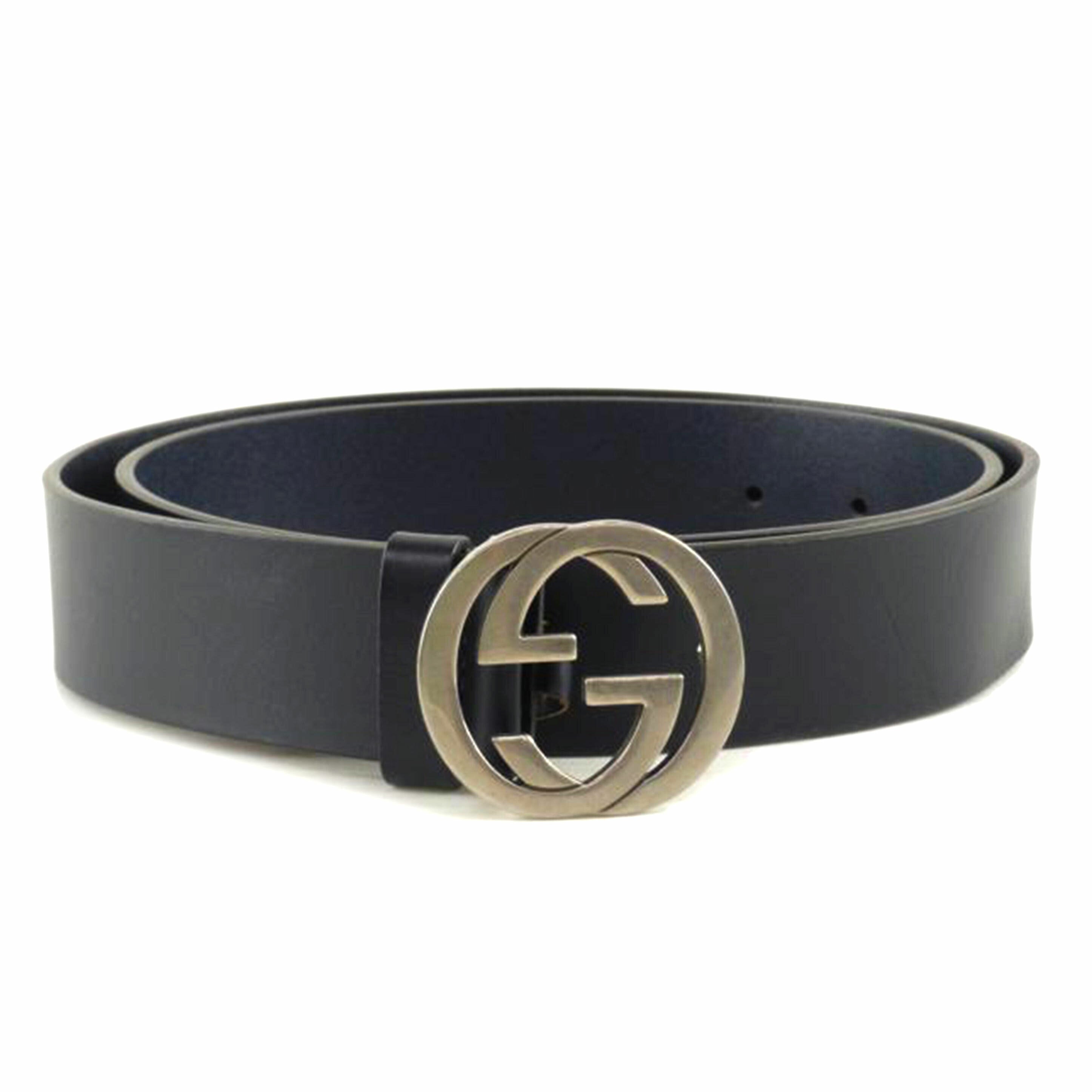 GUCCI グッチ/インターロッキングG レザーベルト/546389 //約100cm/Bランク/64