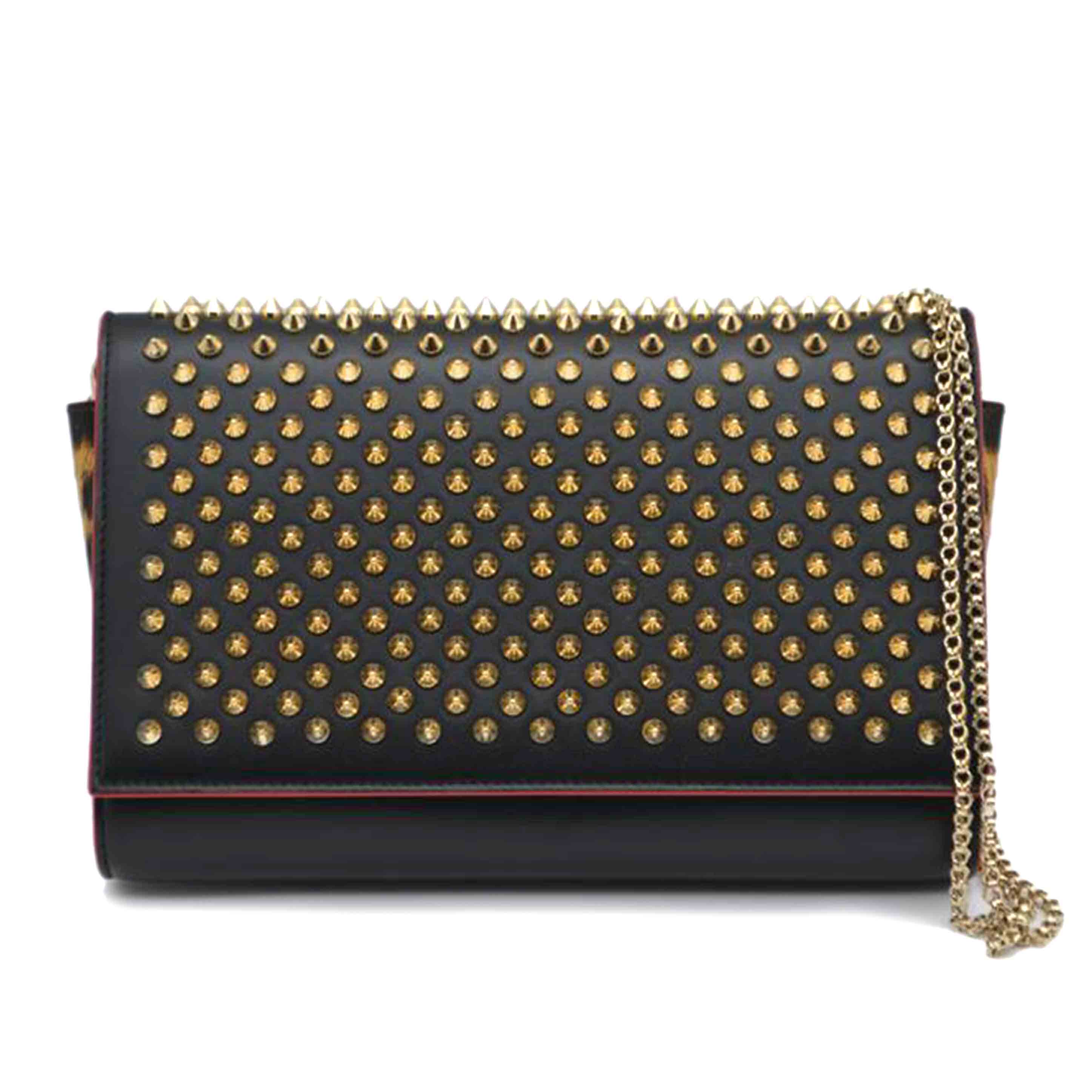 C.Louboutin クリスチャンルブタン/パロマスパイクスタッズレオパードチェーンショルダー/1165081//Aランク/89