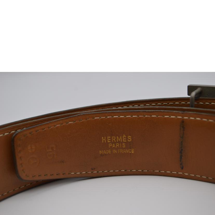 HERMES エルメス/コンスタンスHレザーベルト95/シルバー金具//Y〇刻*/Bランク/89