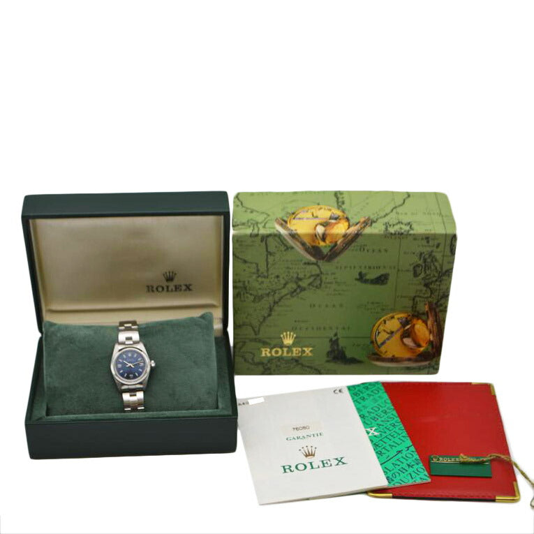 ROLEX ロレックス/オイスターパーペチュアル/ブルー文字盤/76080//A40**********/Aランク/89