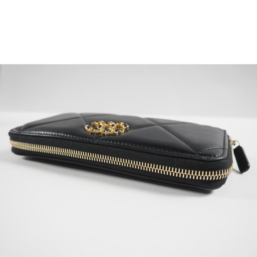 CHANEL シャネル/ココマークラウンドファスナー/ラムスキン/AP1063//31481540/ABランク/79