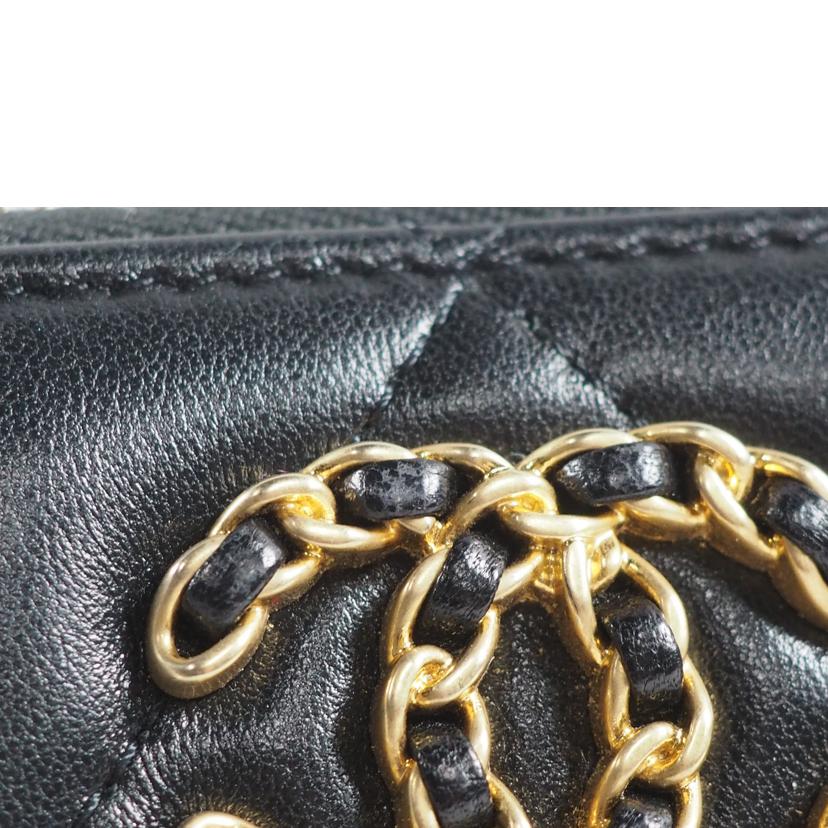 CHANEL シャネル/ココマークラウンドファスナー/ラムスキン/AP1063//31481540/ABランク/79