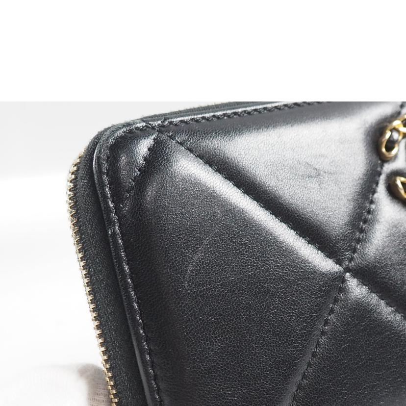 CHANEL シャネル/ココマークラウンドファスナー/ラムスキン/AP1063//31481540/ABランク/79