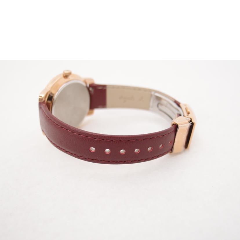 agnes b. アニエスベー 腕時計 革ベルト 白文字盤 ほぼ新品/agnes b./レディースクォーツ/FCST988//SAランク/69