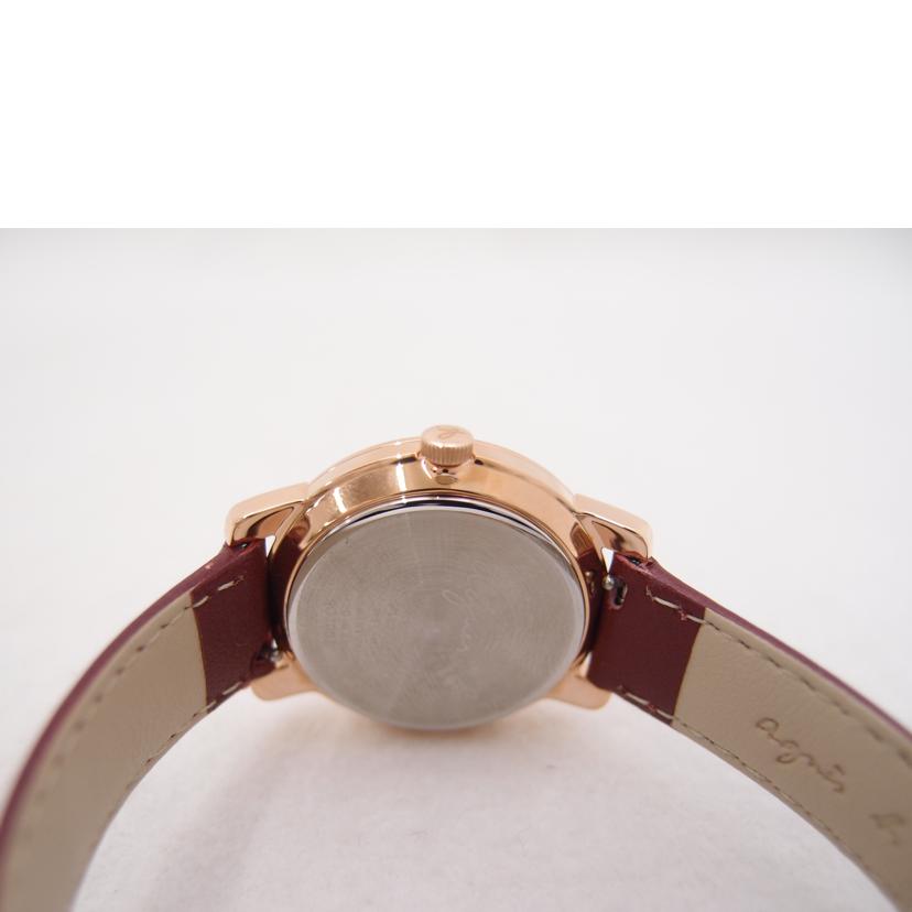 agnes b. アニエスベー 腕時計 革ベルト 白文字盤 ほぼ新品/agnes b./レディースクォーツ/FCST988//SAランク/69