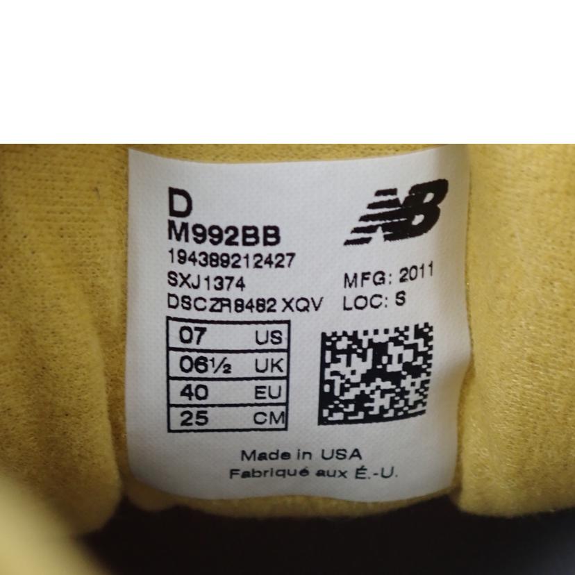new balance ニューバランス/Made in U.S.A M992BB/M992BB//25.0cm/Bランク/62