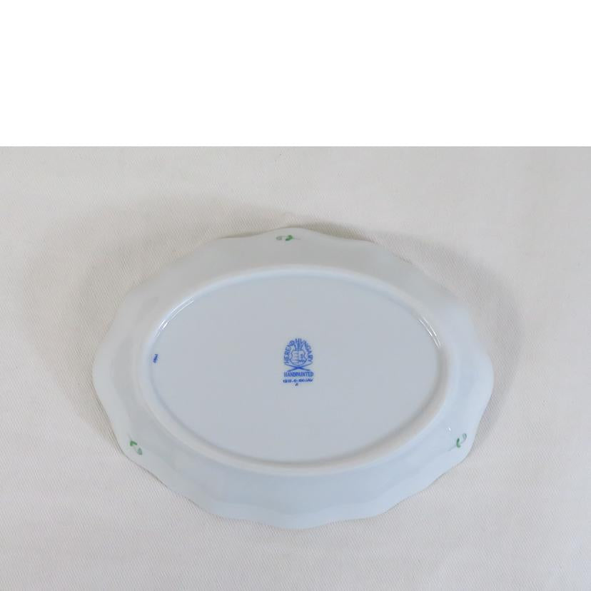 HEREND ヘレンド/アポニーグリーン/オーバルディッシュ//Aランク/81