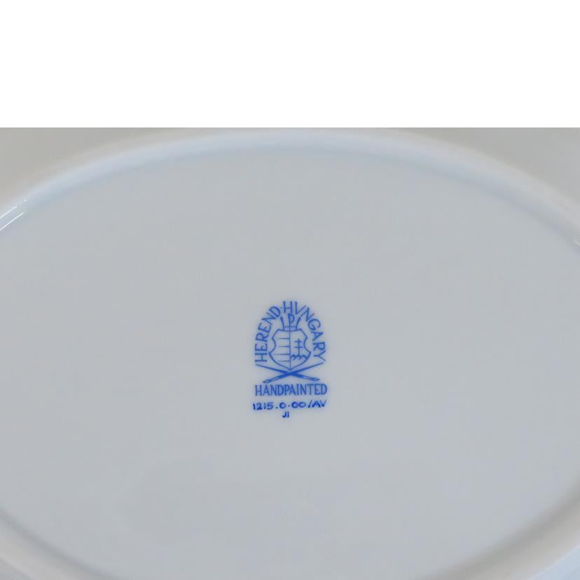 HEREND ヘレンド/アポニーグリーン/オーバルディッシュ//Aランク/81