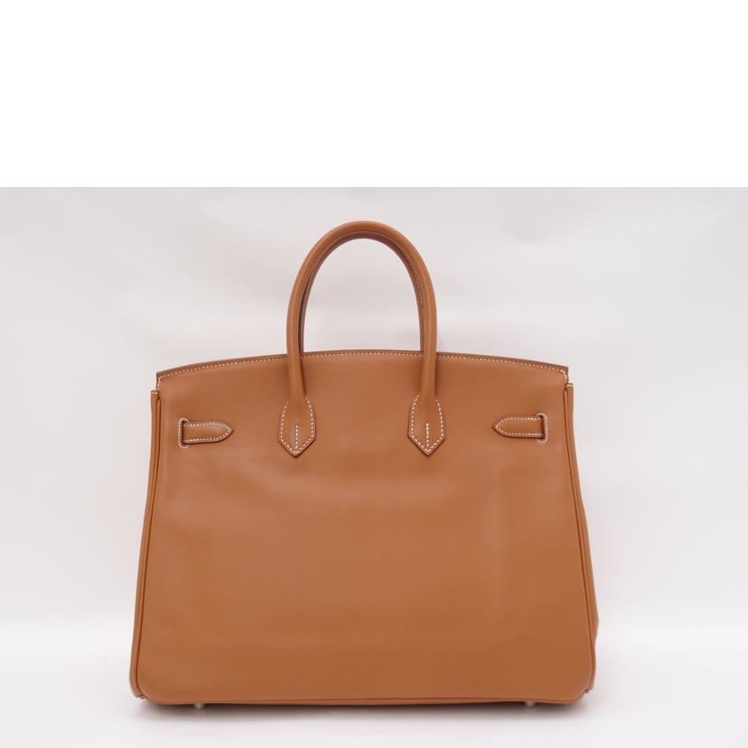 HERMES エルメス 2008年頃製造 ハンドバッグ シルバー金具 ブラウン系/バーキン35/ヴォースイフト/ゴールド//口L刻印(2008)/SAランク/69