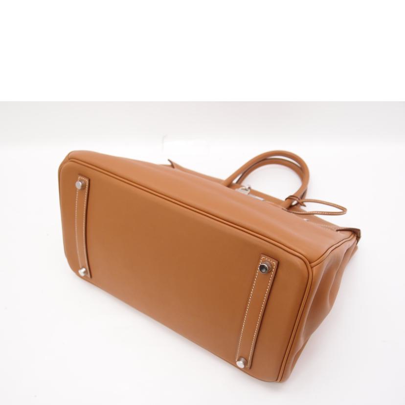 HERMES エルメス 2008年頃製造 ハンドバッグ シルバー金具 ブラウン系/バーキン35/ヴォースイフト/ゴールド//口L刻印(2008)/SAランク/69