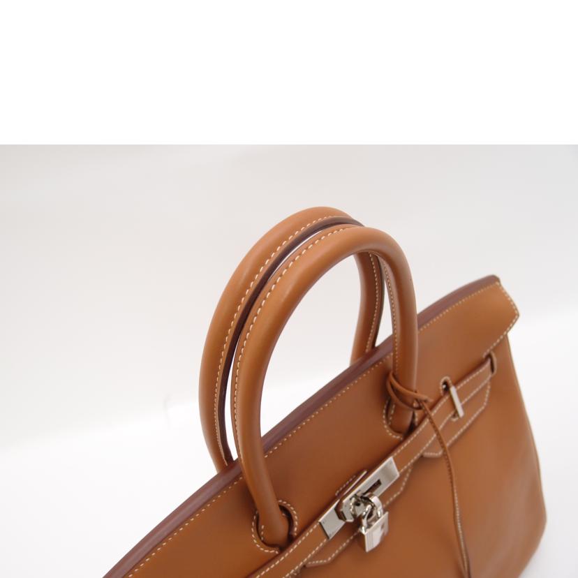 HERMES エルメス 2008年頃製造 ハンドバッグ シルバー金具 ブラウン系/バーキン35/ヴォースイフト/ゴールド//口L刻印(2008)/SAランク/69