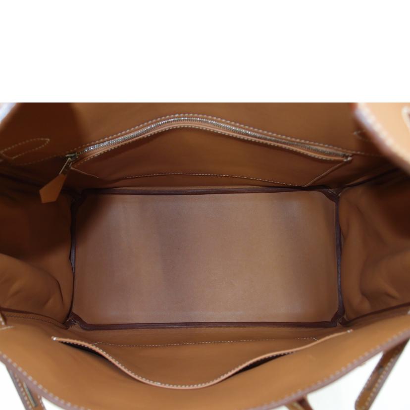 HERMES エルメス 2008年頃製造 ハンドバッグ シルバー金具 ブラウン系/バーキン35/ヴォースイフト/ゴールド//口L刻印(2008)/SAランク/69
