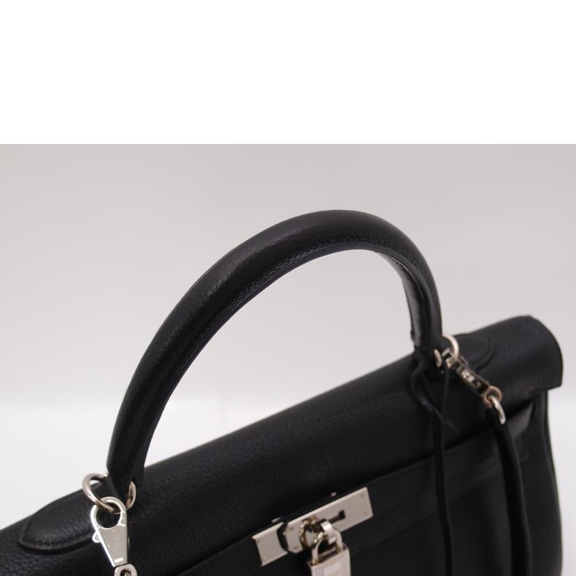 HERMES エルメス 2008年頃製造 ハンドバッグ ショルダーバッグ シルバー金具 黒/ケリー35/トゴ/ノワール//口L刻印(2008)/SAランク/69
